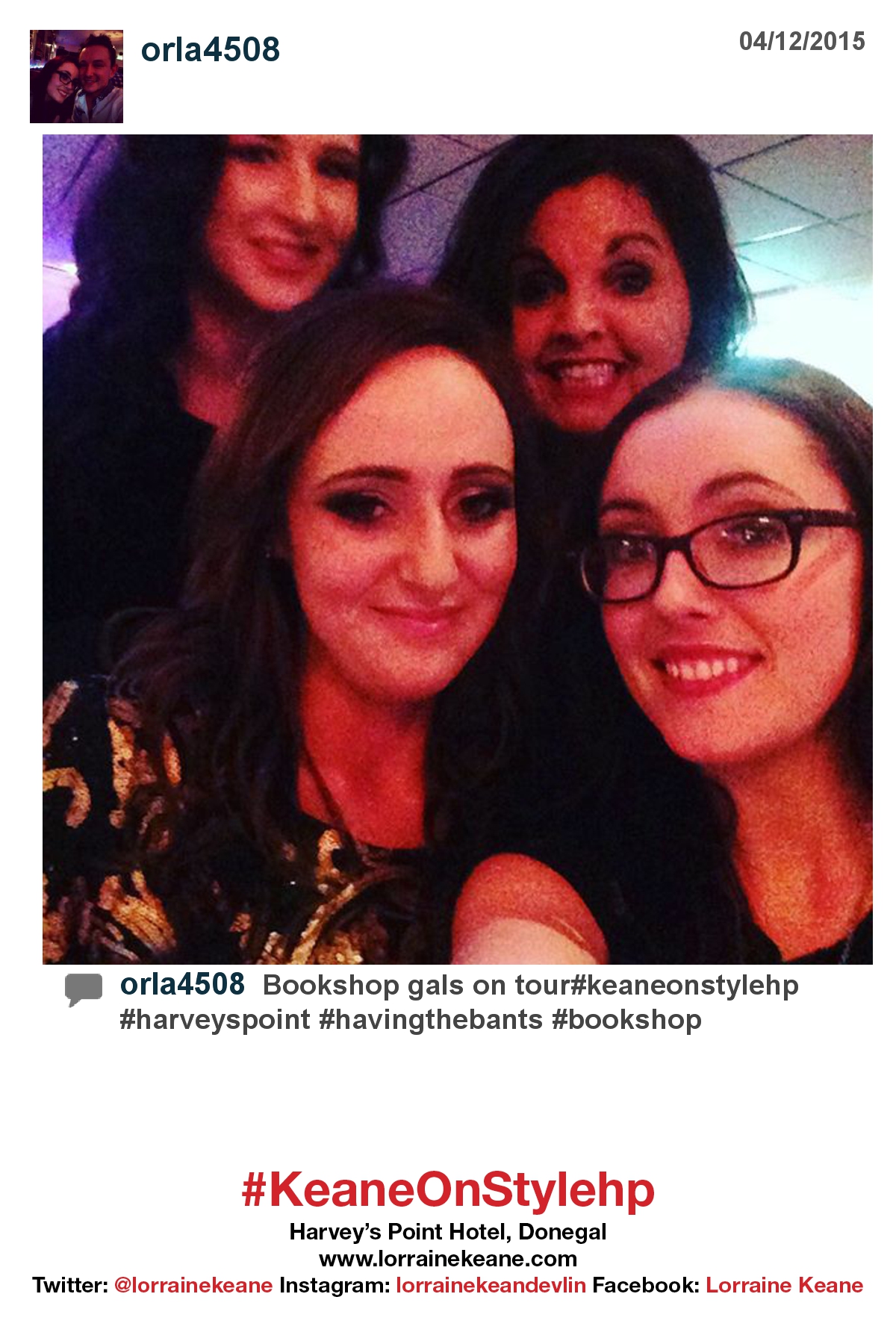 Your Twitter and Instagram Pics From Harvey's Point! – Lorraine Keane