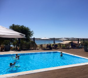 The pool and beach at Martinhal Sagres